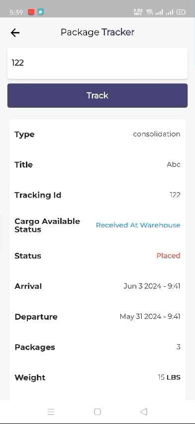 RBM Trading mobile application interface, screen 6