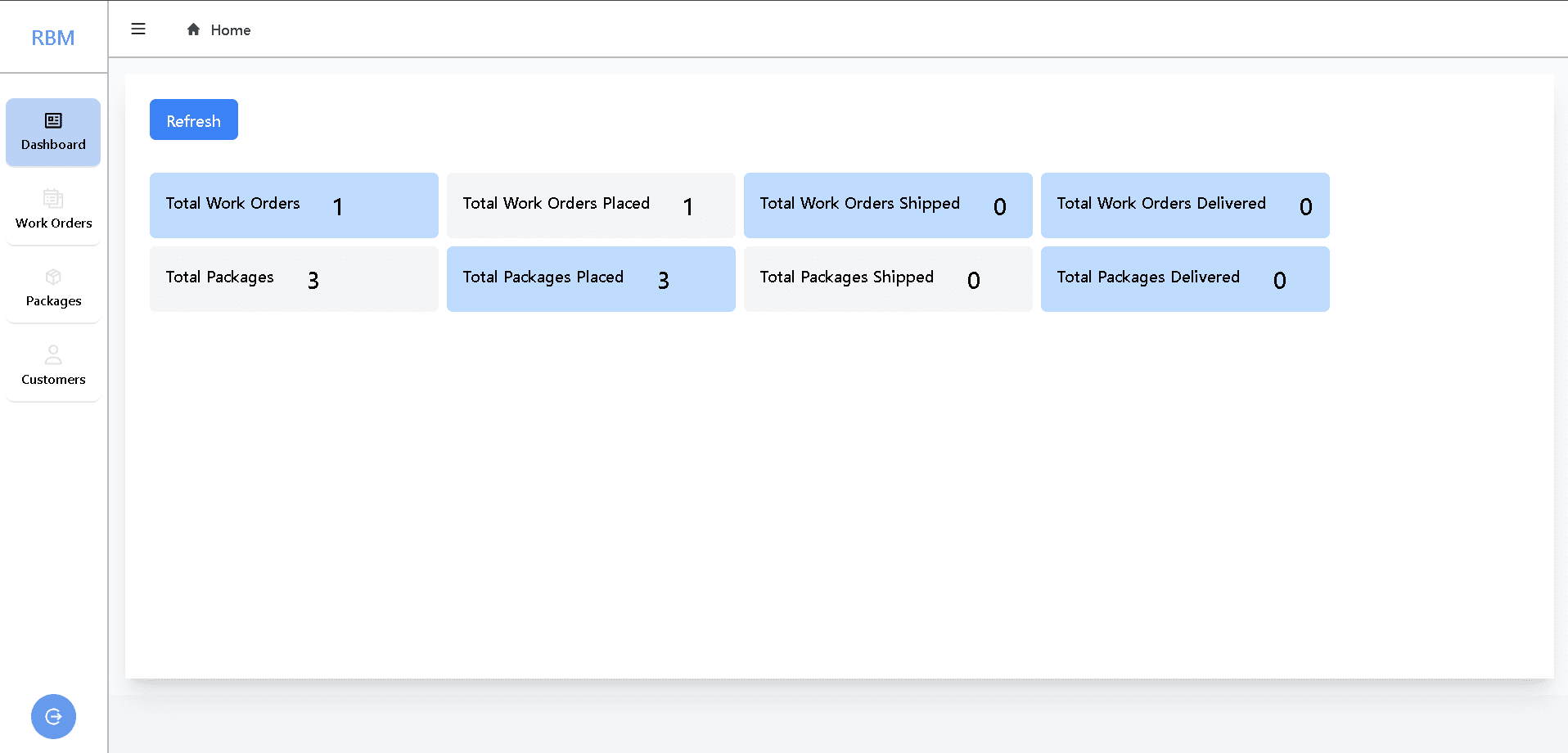 RBM Trading web operations interface, screen 2