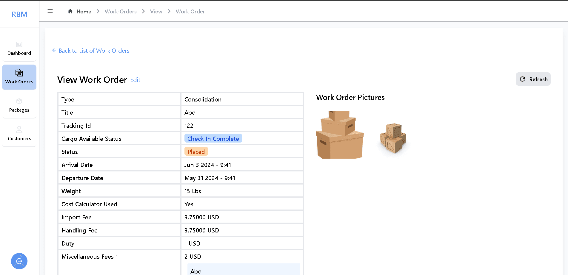 RBM Trading web operations interface, screen 6